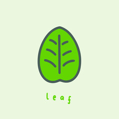 Leaf Symbol. Floral Vector Illustration.