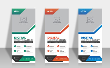 Set of roll up banner, roll up banner, banner, Corporate banner design, Pop up banner design, Creative banner, Banner eps.