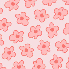 Colorful Flowers Pattern Background. Social Media Post. Vector Illustration.
