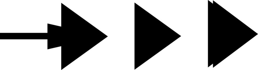 Obraz premium black arrow vector collection. Different black arrow icons. Arrow icon. Arrow vector icon.