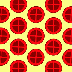 Tomato Pattern Background. Social Media Post. Vegetable Vector Illustration.