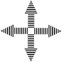 Four direction arrows. Arrow icon. Isolated on white background