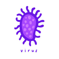 Virus Symbol. Social Media Post. Vector Illustration.