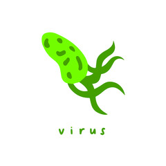 Virus Symbol. Social Media Post. Vector Illustration.
