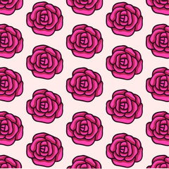 Roses Pattern Background. Social Media Post. Vector Illustration.