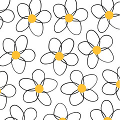 Colorful Flowers Pattern Background. Social Media Post. Vector Illustration.