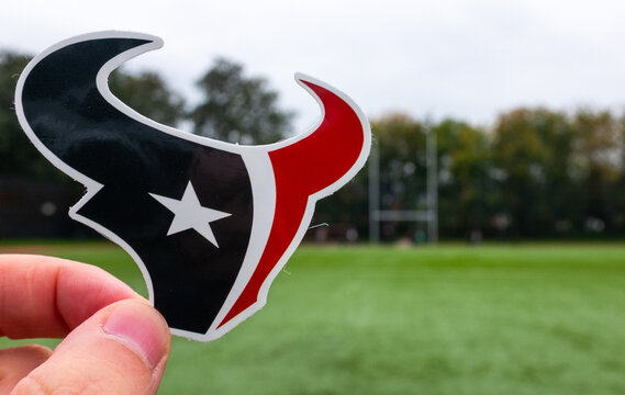 September 16, 2021, Houston, TX. Emblem Of A Professional American Football Team Houston Texans Based In Pittsburgh At The Sports Stadium.