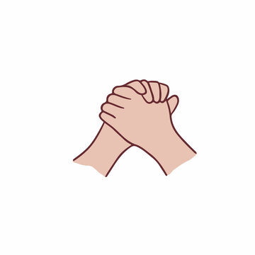 Pray Hand Symbol. Vector Illustration.