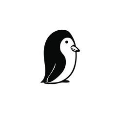 Penguin Symbol. Tattoo Design. Vector Illustration.