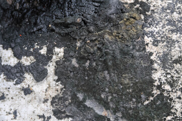 Dirt from the frying pan sticking to the plastic