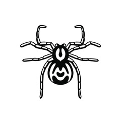 Tarantula Logo Symbol. Stencil Design. Tattoo Vector Illustration.