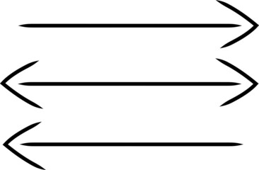 Double arrow icon. Right and left arrow icon outline and linear vector sign symbol. Isolated on white background