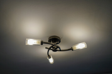 Close up of a ceiling light