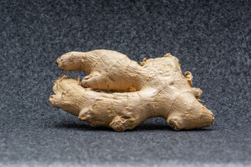 ginger root on a fleecy backdrop