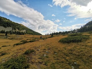 Beautiful mountain landscape on italian-french border