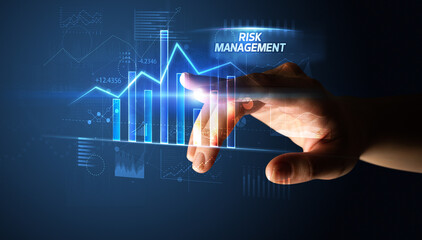 Hand touching business concept concept