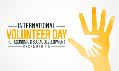 International Volunteer day is observed every year on December 5, to promote volunteering and recognize volunteer contributions to the achievement of the Sustainable Development Goals. Vector art