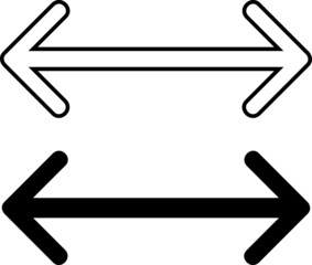 Obraz premium Double arrow icon illustration isolated vector sign symbol. Vector double direction arrow icon for your project. Flat design style