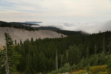 mist rolling in on Hood, Oregon