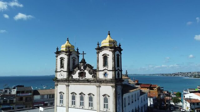 salvador, bahia, brazil - october 29, 2021: View of the Basilica of Senhor do Bonfim, popularly known as Igreja do Bonfim, in the city of Salvador.