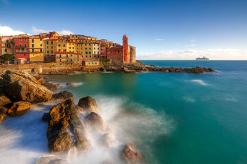 Tellaro is a charming Italian town in the province of Liguria, Italy. A fragment of architecture	