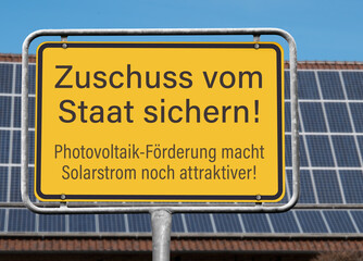 Zuschuss vom Staat sichern!, Solaranlage