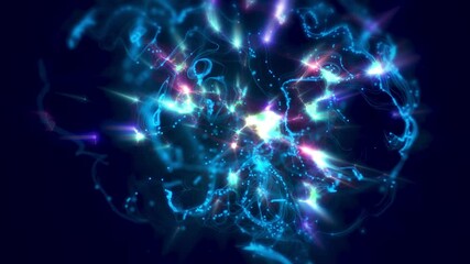 Artificial Intelligence DIGITAL BRAIN. Illustration of NEURAL ACTIVITY process, FUTURE TECHNOLOGY animation. BRAIN RESEARCH, thinking process. Abstract technology. Human. Development of medicine. - Powered by Adobe