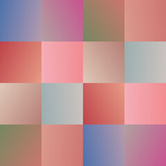 Pink abstract geometric squares pattern with gradient fill for textiles.