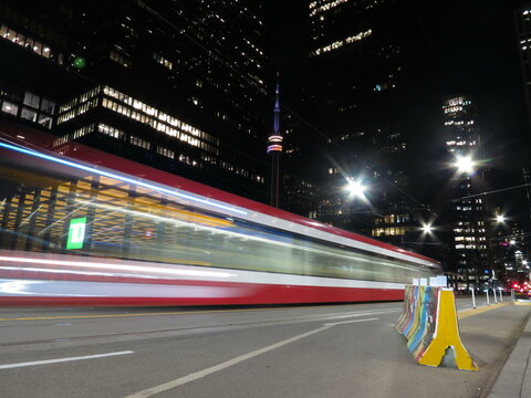 traffic at night.