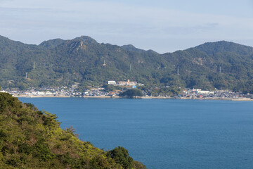 Fototapeta na wymiar 日本の広島県の大久野島の古くて美しい建物と風景