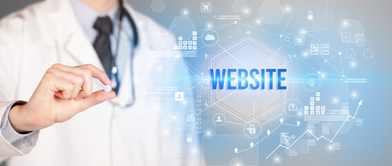 Doctor giving a pill concept