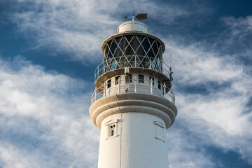 Flamborough, Yorkshire, United Kingdom - 20 December 2020: Flamborough lighthouse head. 