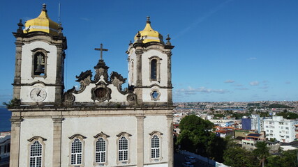 salvador, bahia, brazil - october 29, 2021: View of the Basilica of Senhor do Bonfim, popularly...