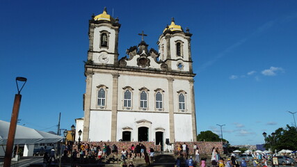salvador, bahia, brazil - october 29, 2021: View of the Basilica of Senhor do Bonfim, popularly...
