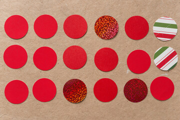 background pattern with paper circles on plain paper