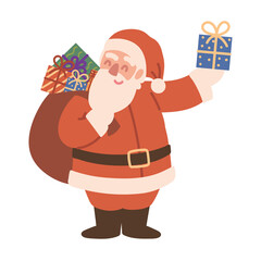 santa claus with gifts