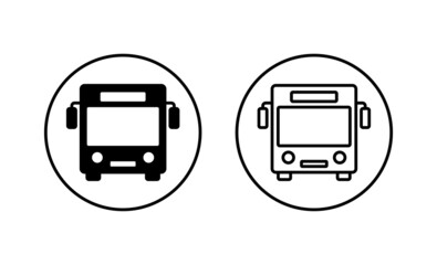 Bus icons set. bus sign and symbol