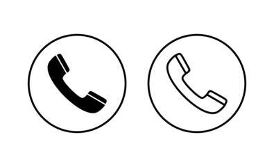 Call icons set. telephone sign and symbol. phone icon. contact us