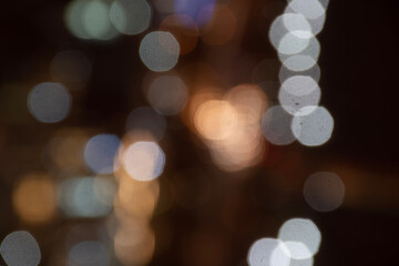 defocused christmas lights