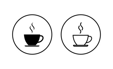 Obraz premium coffee cup icons set. cup a coffee sign and symbol