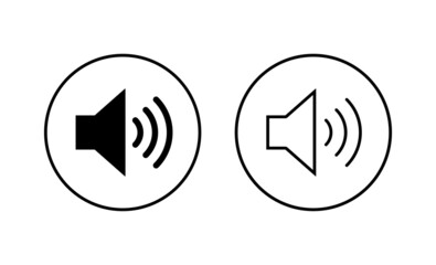 Speaker icons set. volume sign and symbol. loudspeaker icon. sound symbol