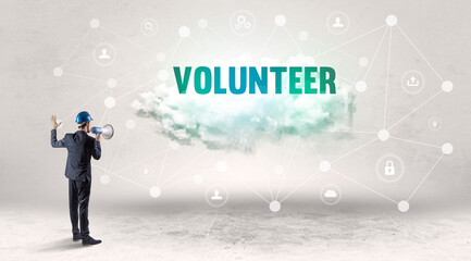 Fototapeta premium Engineer working on a social media concept