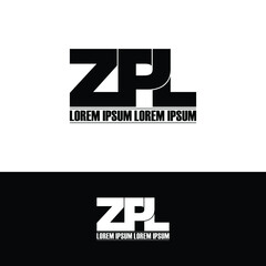 ZPL letter monogram logo design vector