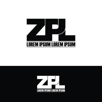 ZPL letter monogram logo design vector