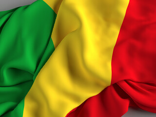The flag of Mali, Republic of Mali