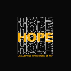 'HOPE' design for streetwear clothing