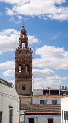Fototapeta premium Catholic church located in spanish town of Jerez de los Caballeros at Spain