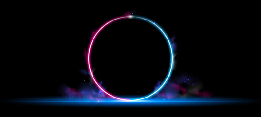 Technology background, color and waves of the future line and text