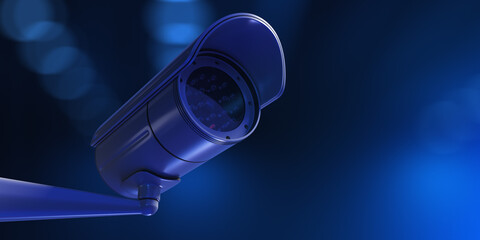 CCTV Camera Security System Business Technology Safety Concept. 3d render illustration