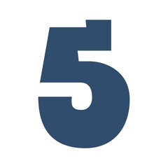 Abstract logo in the form of number 5